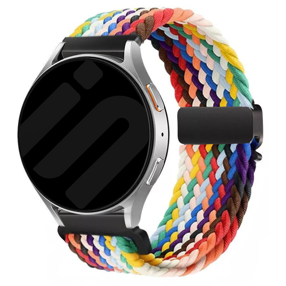 Bracelet tressé avec boucle Garmin Forerunner 255s (arc en ciel)