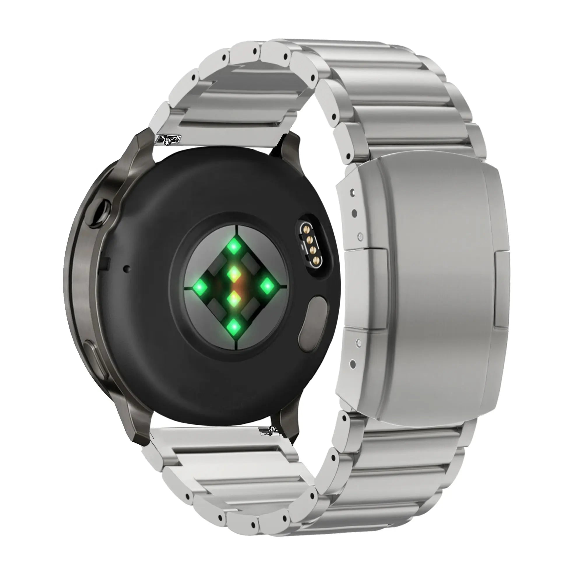 Bandz Garmin Forerunner 255s Titanium Link Strap (Silver)