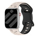 Bracelet silicone à fleurs Apple Watch (lumière stellaire/noir)