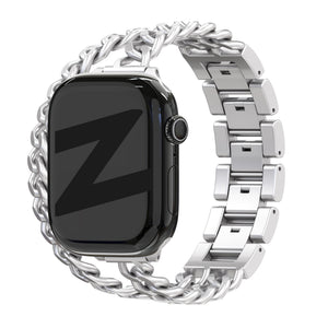 Bandz Bracelet acier 'Double Tour' Apple Watch (lumière stellaire)