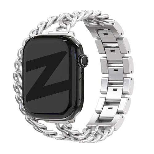 Bandz Bracelet acier 'Double Tour' Apple Watch (lumière stellaire)