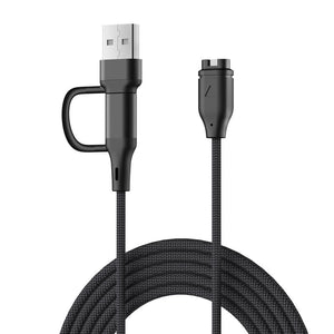 Strap-it USB-A & C 2in1 Braided Garmin Fenix 6 Charger