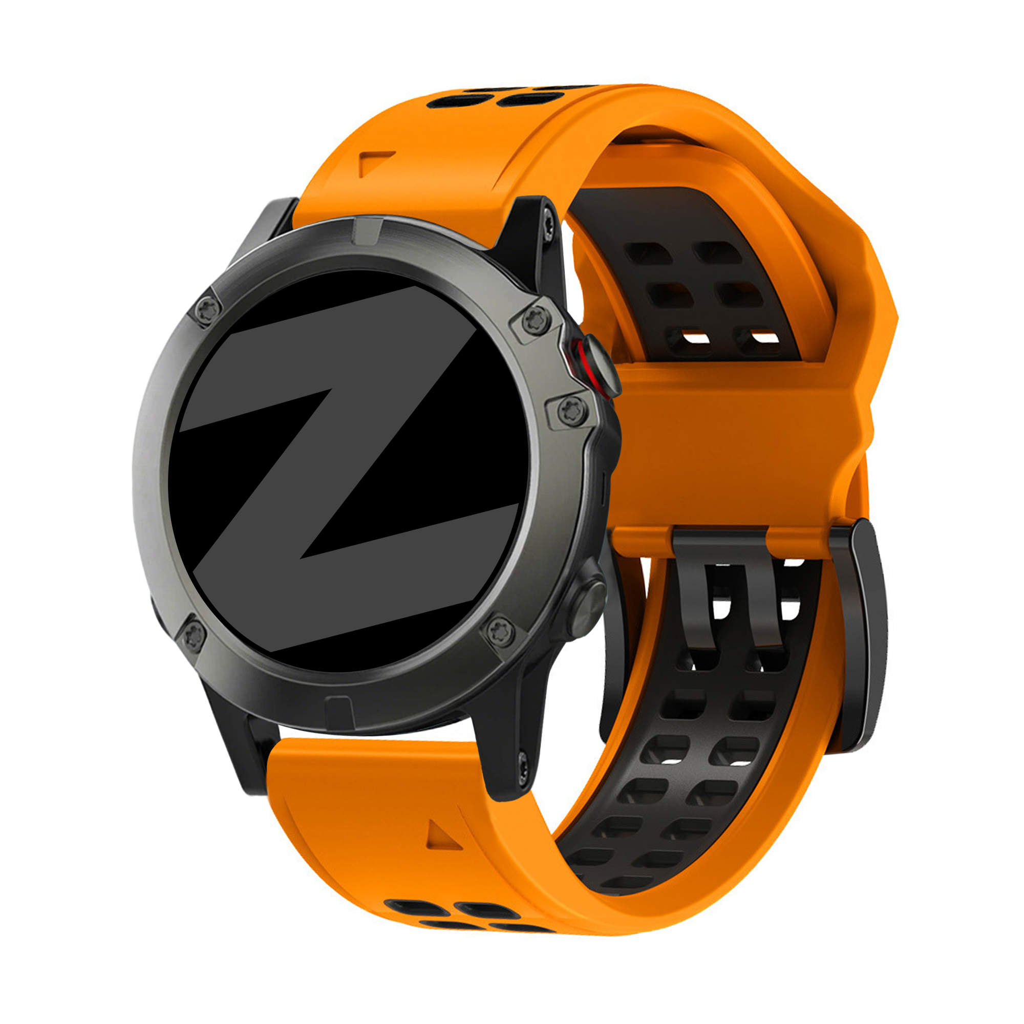Bandz Bracelet sport avec boucle Garmin Epix Pro (Gen 2) 47mm (orange/noir)