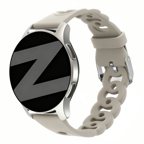 Bandz Bracelet silicone 'Chaînes' Samsung Galaxy Watch 42mm (gris clair)