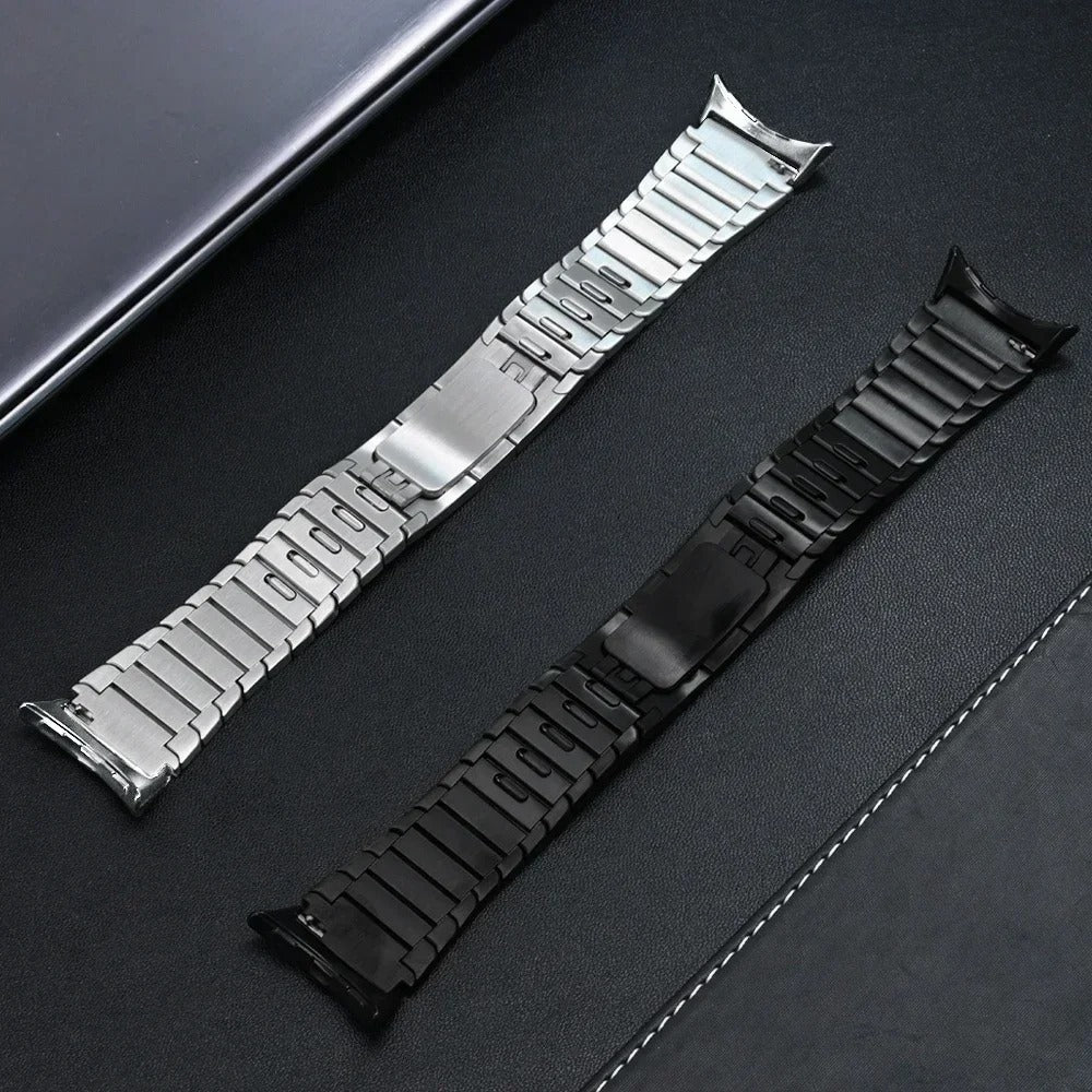 Google Pixel Watch 4 - 45mm Premium Metal Link Strap (Silver)