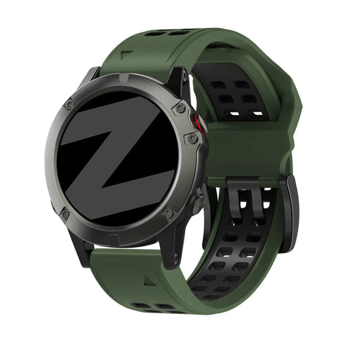 Bandz Bracelet sport avec boucle Garmin Instinct (verte/noir)