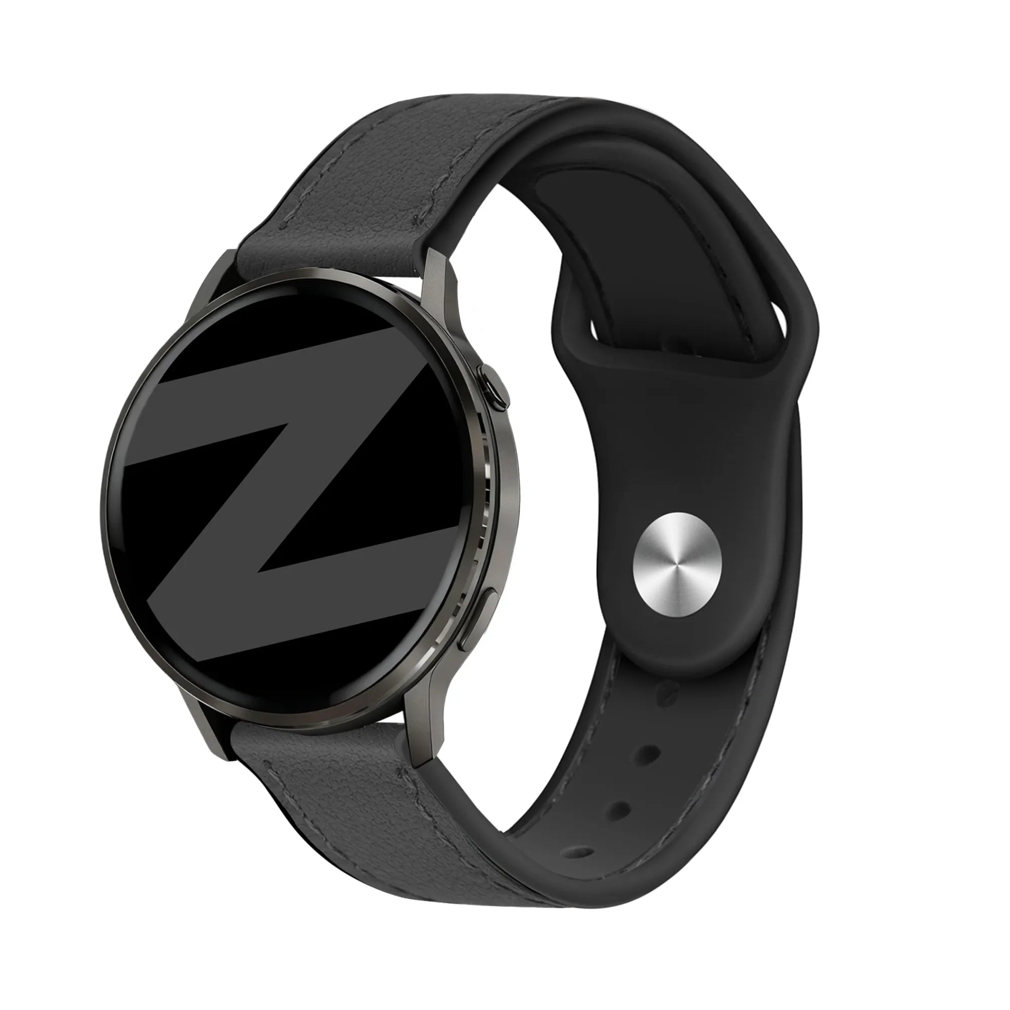 Bandz Bracelet cuir 'Hybride' Garmin Forerunner 170 (noir)