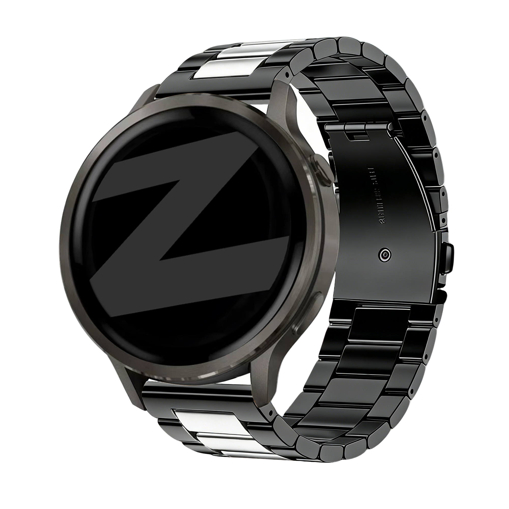 Bandz Bracelet acier 'Classic' Garmin Forerunner 255 (noir argent)