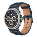 Bracelet cuir solide Samsung Galaxy Watch 8 - 44mm (bleu foncé)