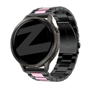 Bandz Bracelet acier 'Classic' Garmin Venu 4 - 41mm (noir/rose)