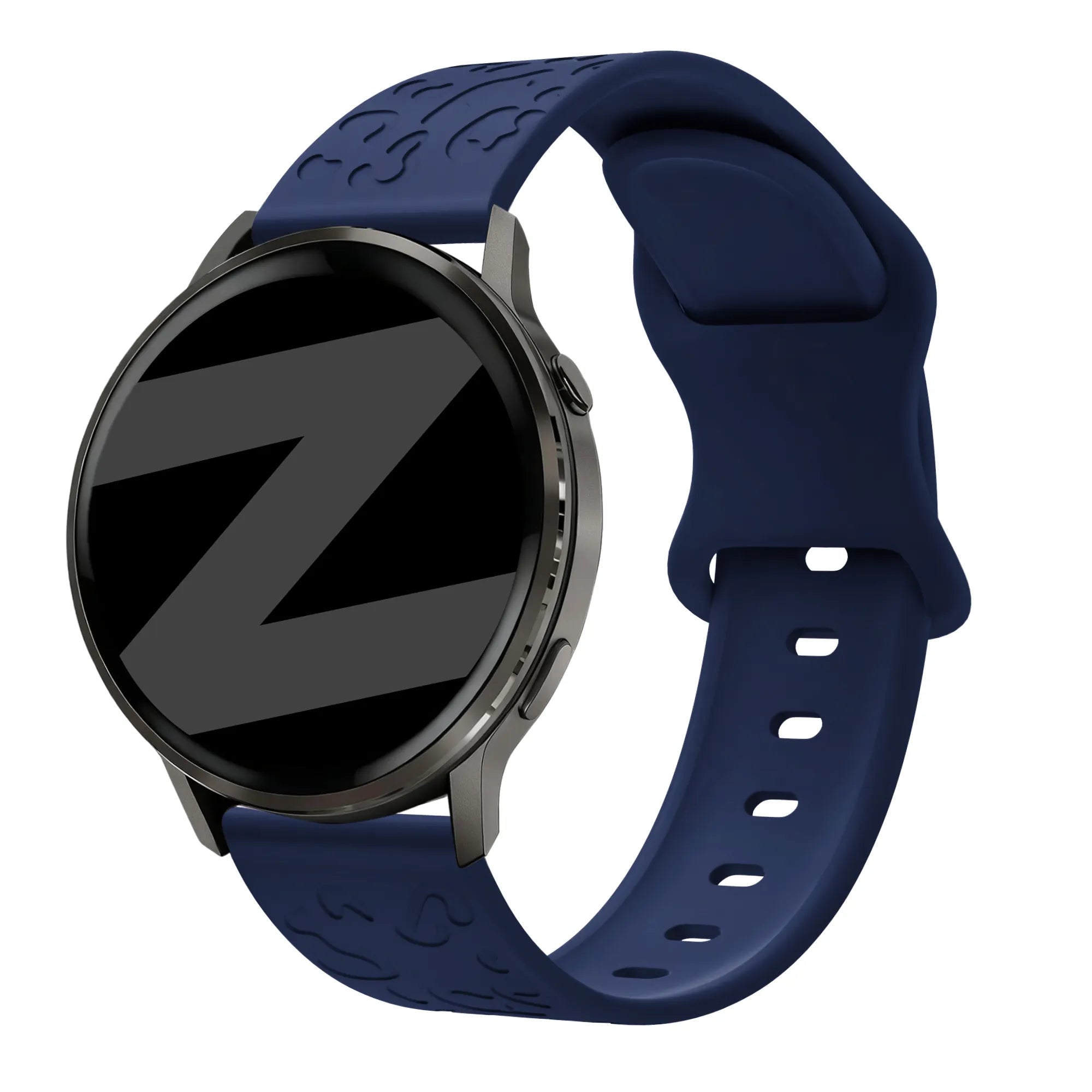 Bandz Bracelet silicone 'Léopard' Garmin Forerunner 70 (bleu foncé)