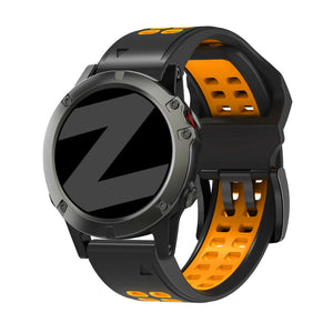 Bandz Garmin Epix Pro (Gen 2) 47mm Buckled Sport Strap (Black/Orange)