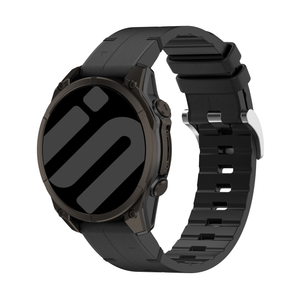 Bracelet cuir hybride Garmin Fenix 5s / 6s (noir)