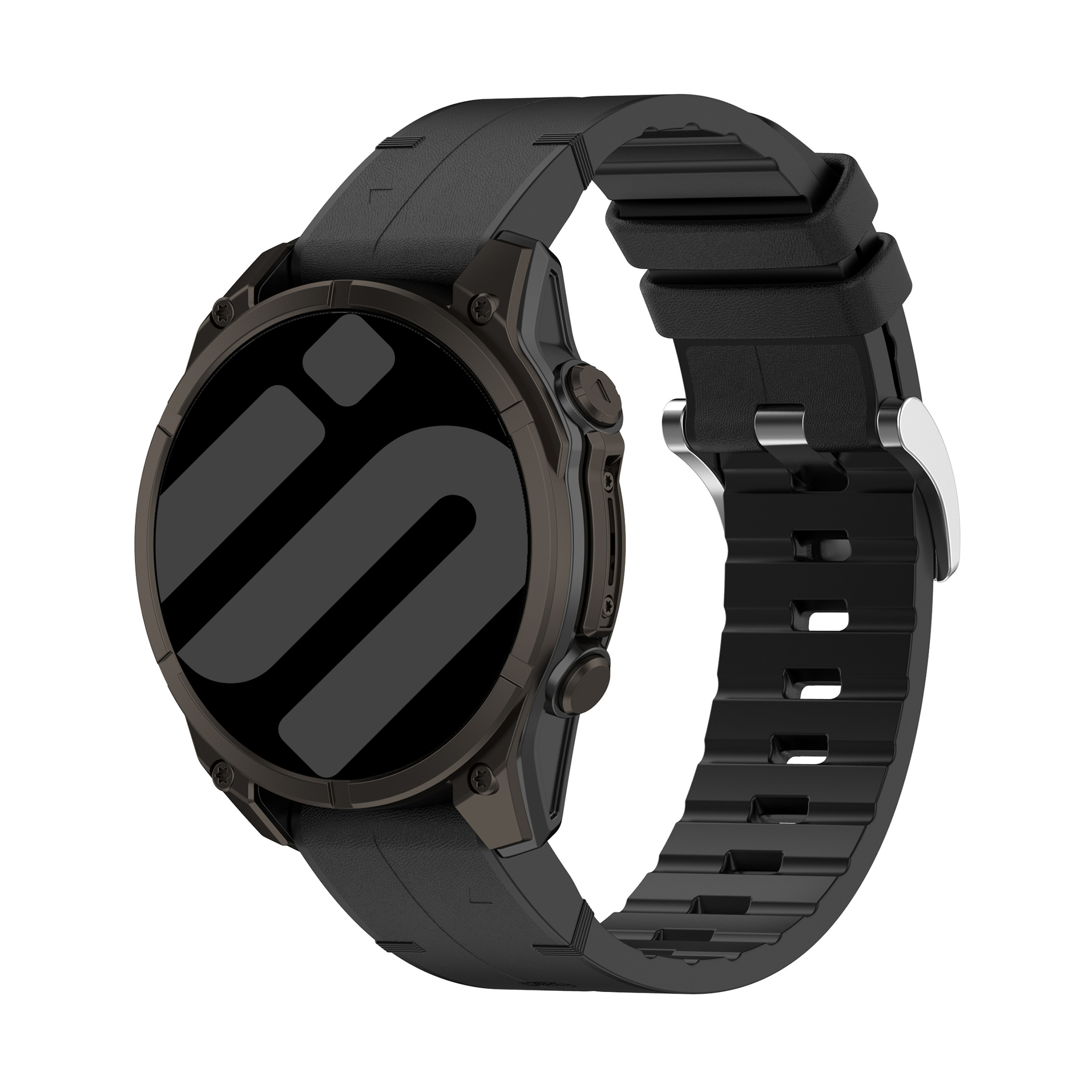 Bracelet cuir hybride Garmin Approach S70 - 47mm (noir)