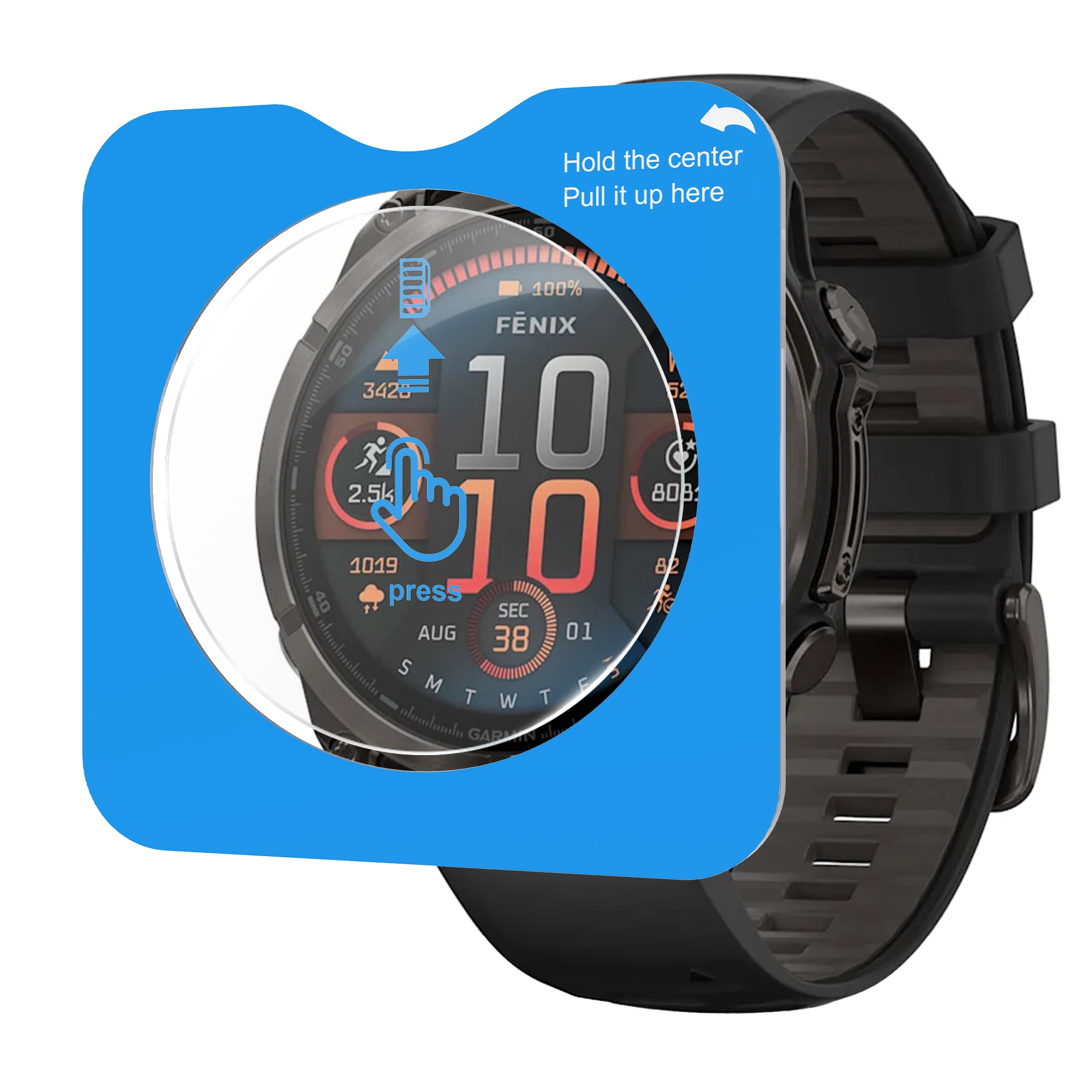 Screenprotector with One-Click Tool - Garmin Fenix 8 - 47mm