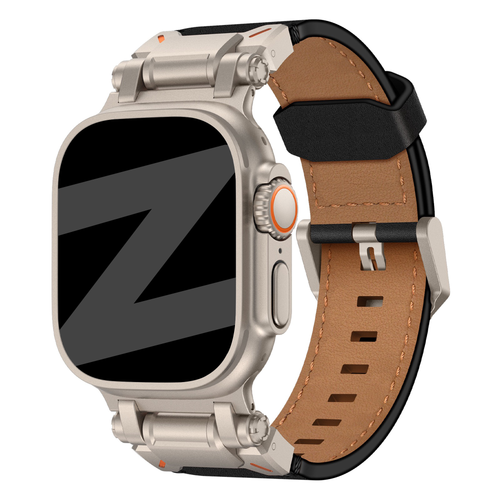 Bandz Bracelet cuir 'Explorer' Apple Watch Ultra (noir)
