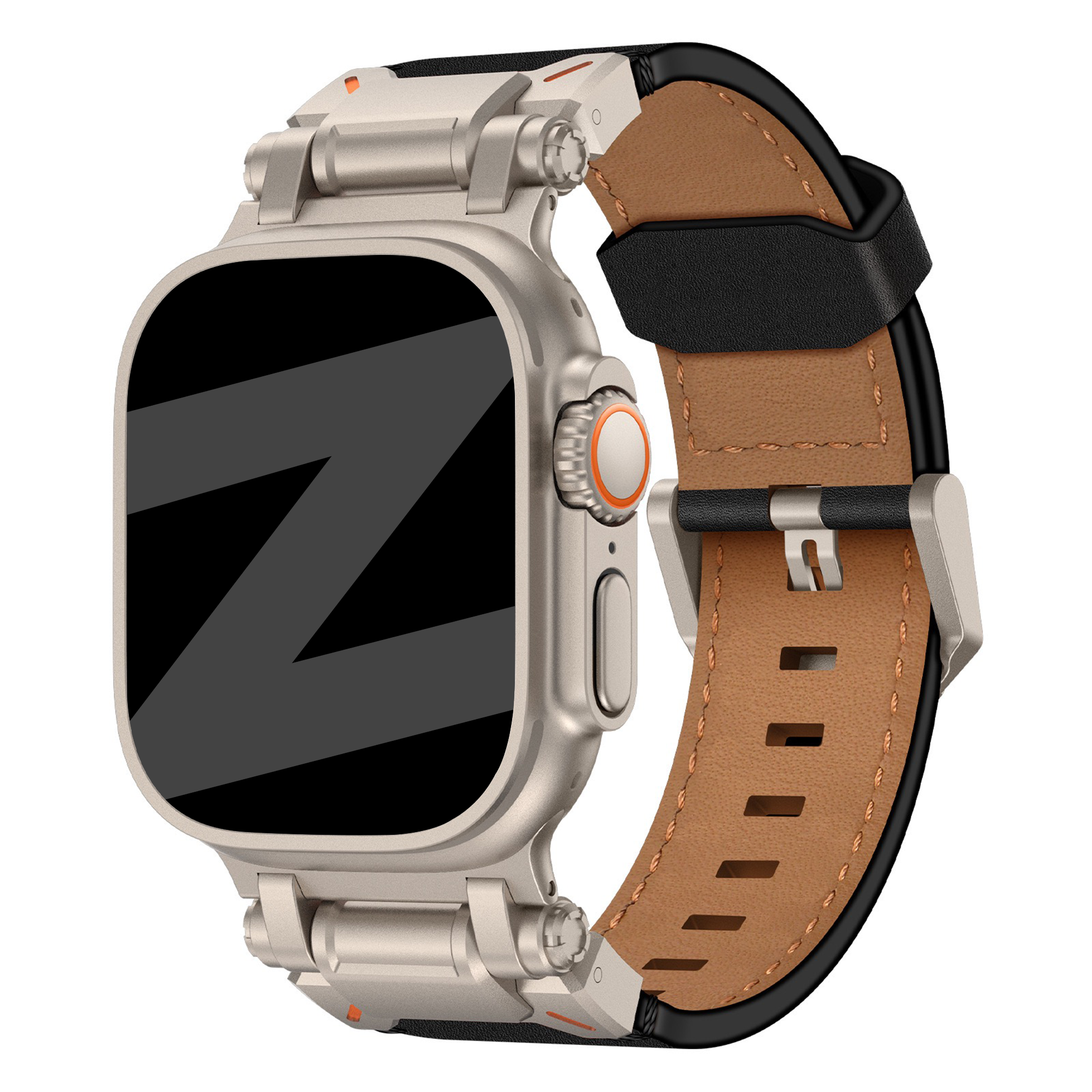 Bandz Bracelet cuir 'Explorer' Apple Watch Ultra (noir)