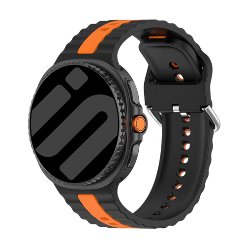 Bracelet sport duo Samsung Galaxy Watch 8 Classic (noir/orange)