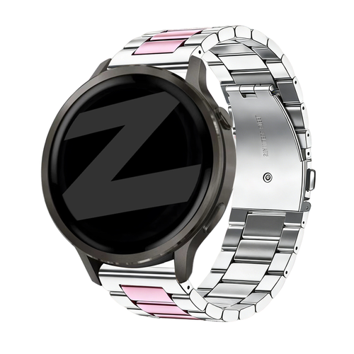 Bandz Bracelet acier 'Classic' Garmin Vivoactive 5 (argent/rose)