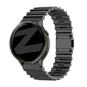 Bandz Bracelet acier premium 'Ocean' Garmin Vivoactive 4 (noir)