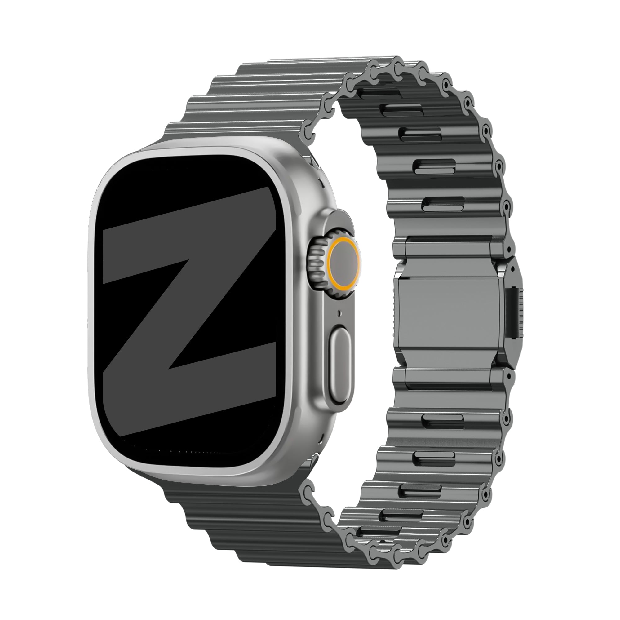Bandz Apple Watch Ultra Premium Steel Strap 'Ocean' (Titanium Grey)