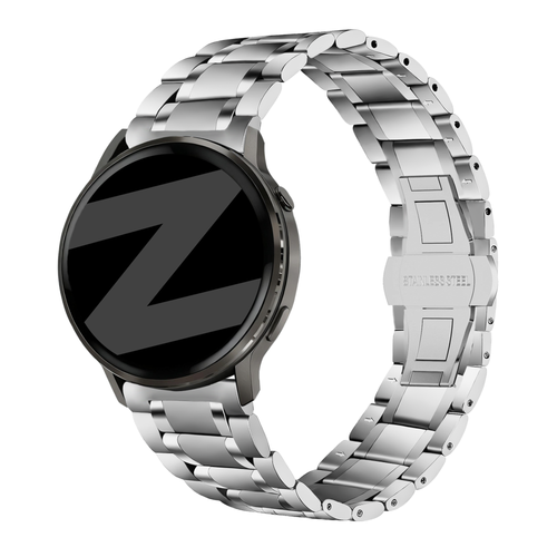 Bandz Garmin Vivomove Sport Steel Link Strap 'Deluxe' (Silver)