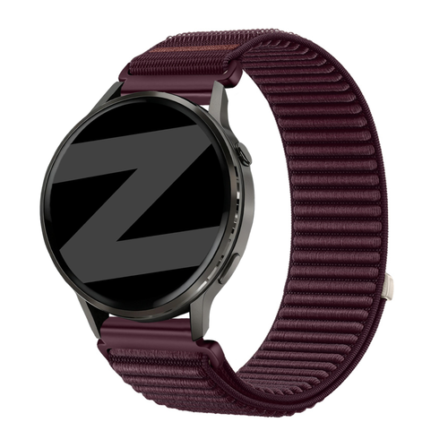 Bandz Garmin Vivoactive 4s Nylon Strap 'Wave' (Dark Purple)