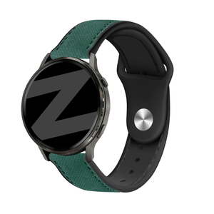 Bandz Bracelet cuir 'Hybrid' Garmin Venu 4 - 45mm (vert)