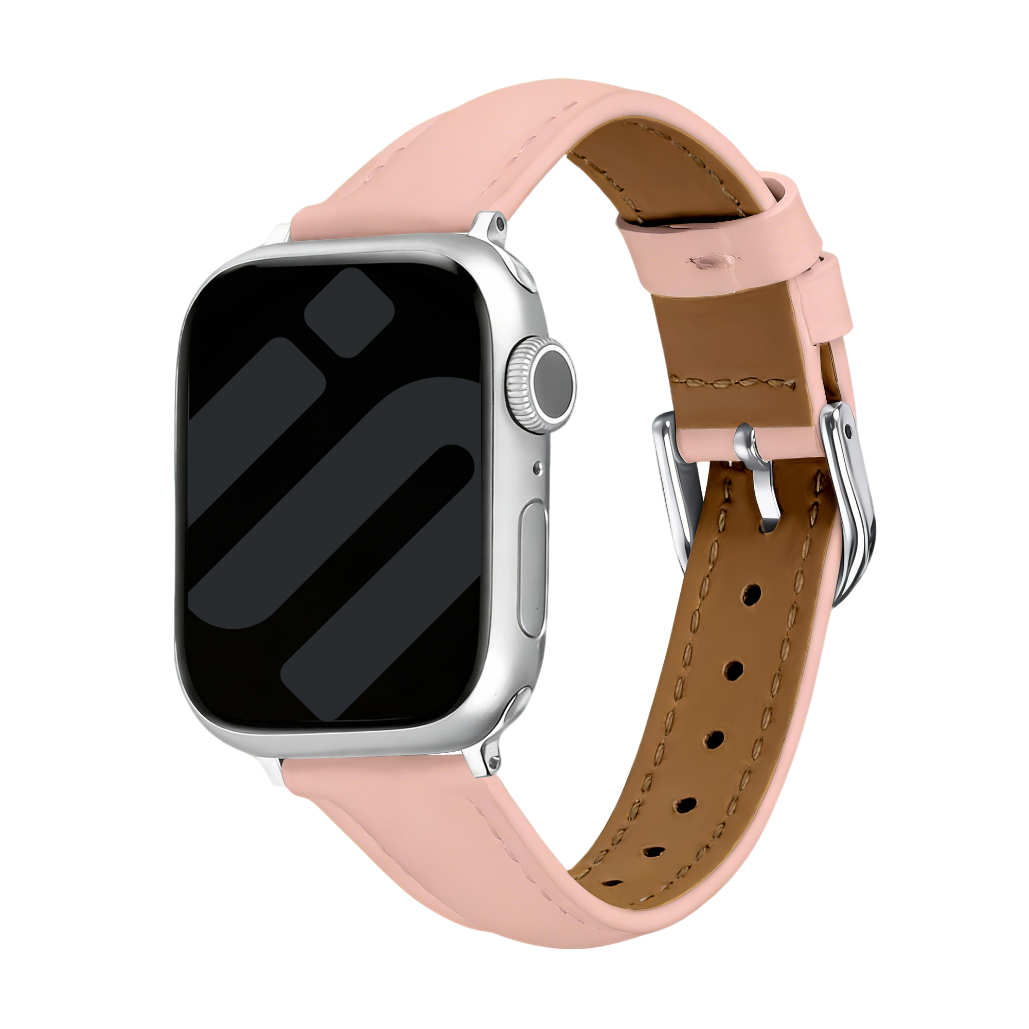 Bracelet cuir 'Slimfit' Apple Watch (rose)