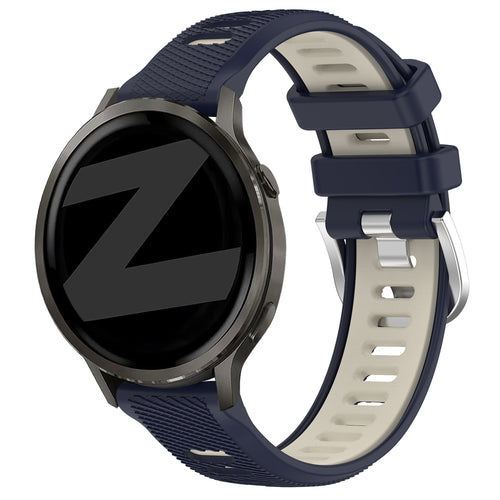 Bandz Garmin Forerunner 255s Sport Strap with Buckle (Dark Blue/Beige)