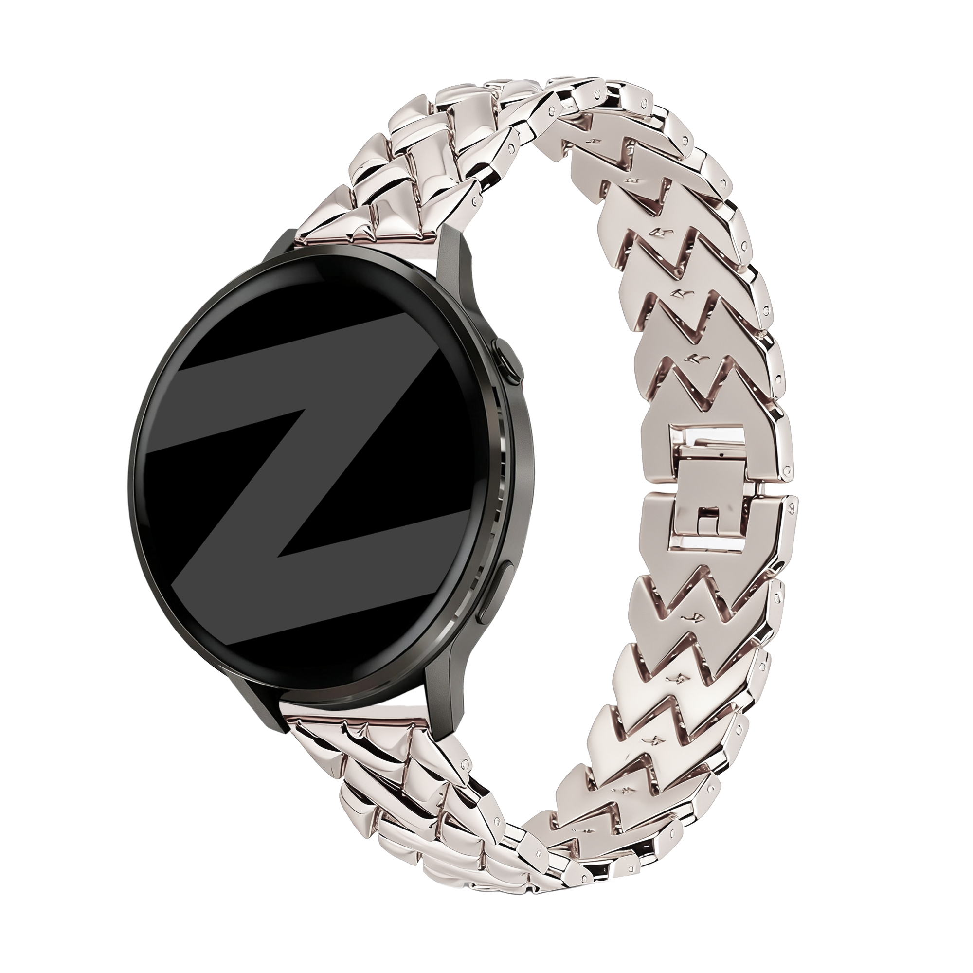 Bandz Garmin Vivoactive 4s Metal Strap 'V-Type' (Starlight)