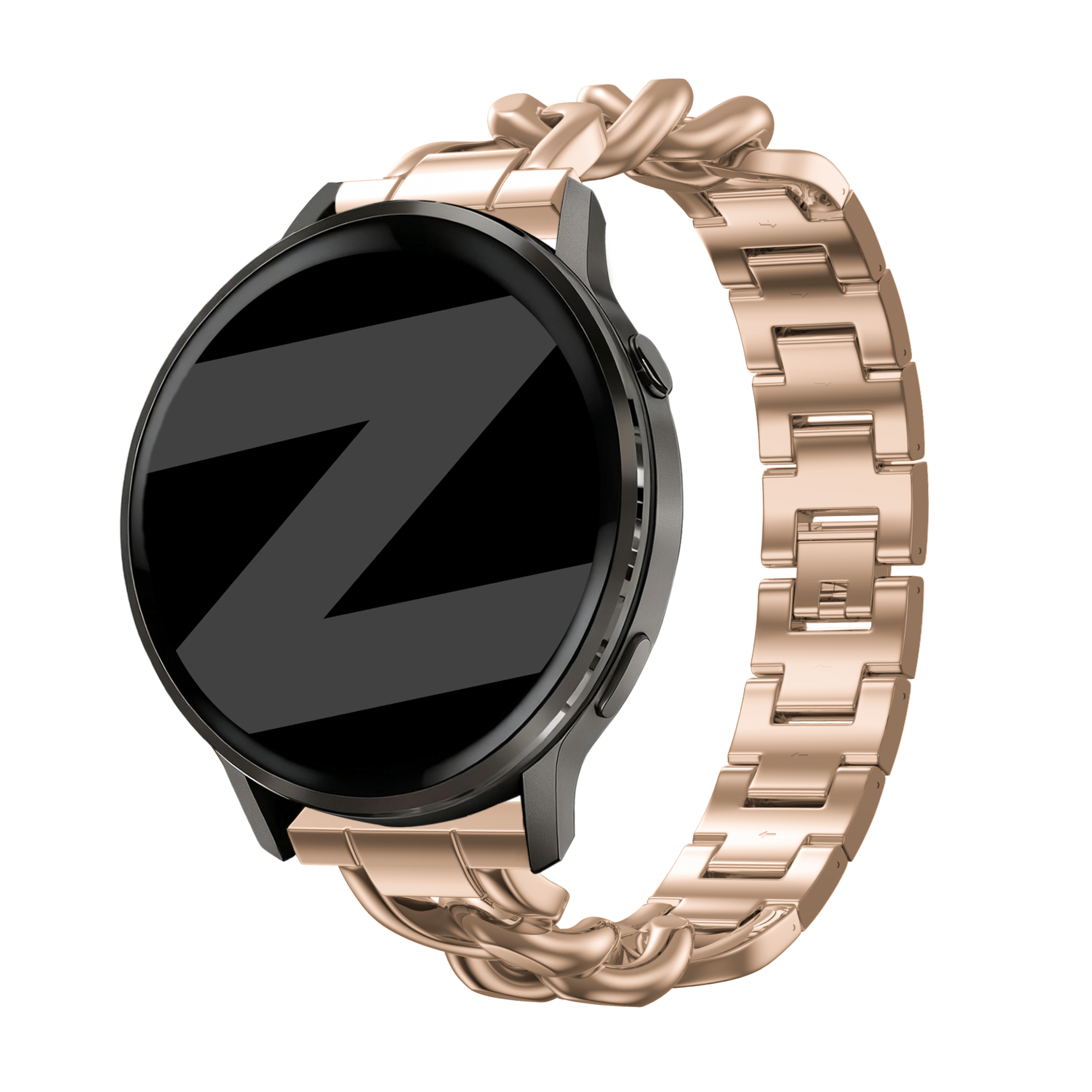 Bandz Garmin Vivoactive 6 Metal Strap 'Chains' (Rose Gold)