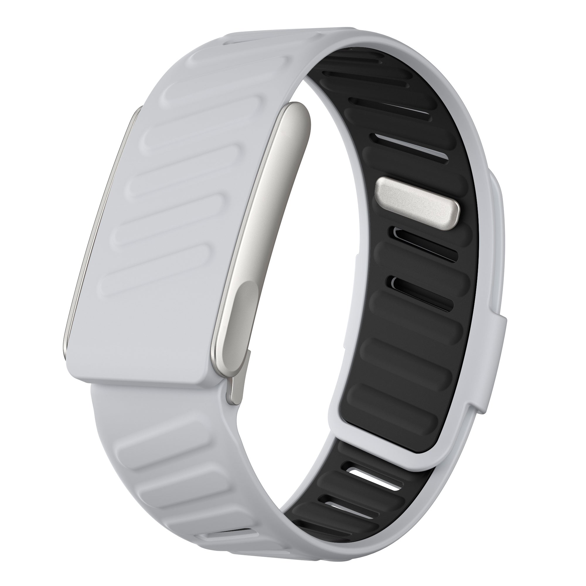 Bracelet sport compatible avec Whoop MG (gris clair/noir)