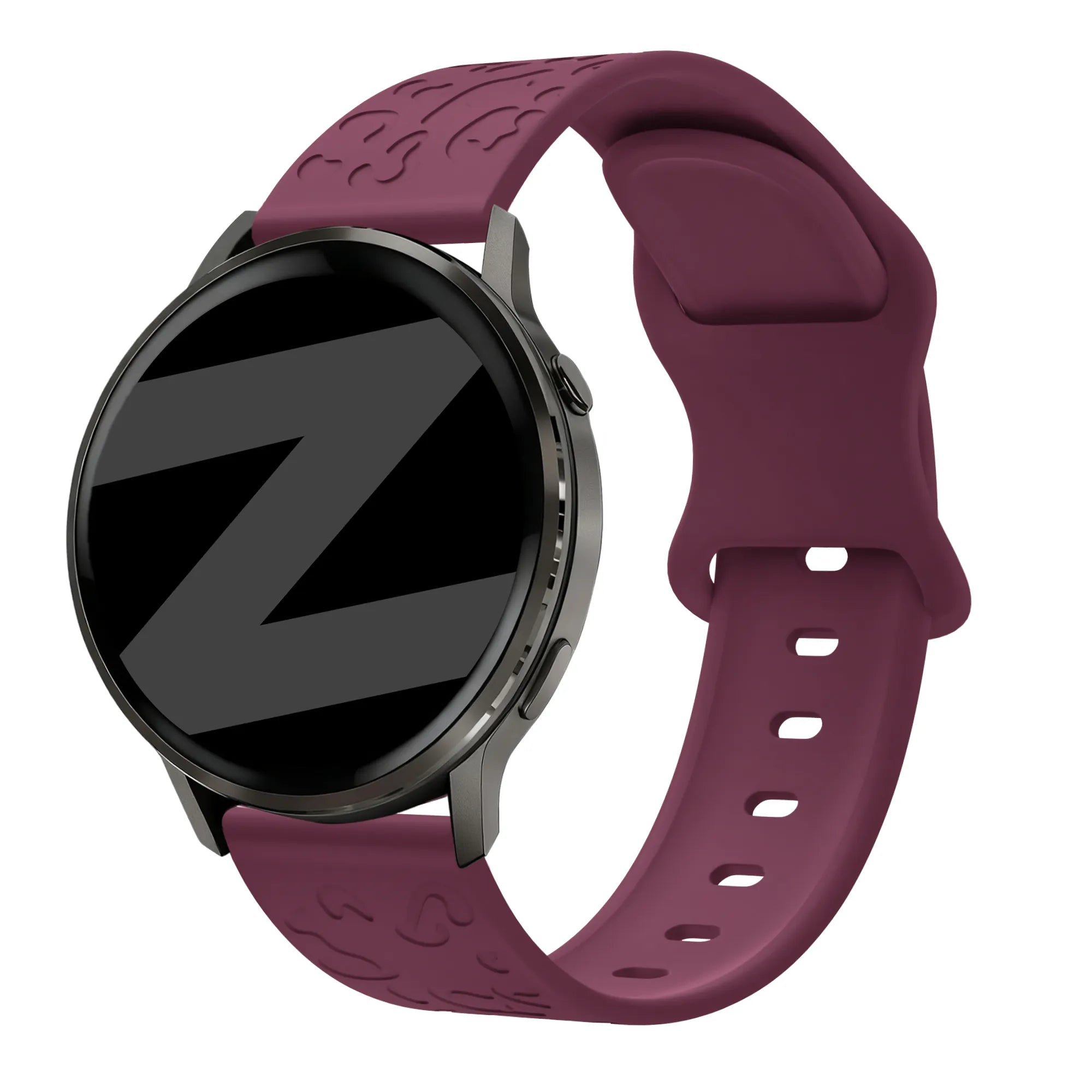Bandz Bracelet silicone 'Léopard' Garmin Forerunner 70 (rouge)