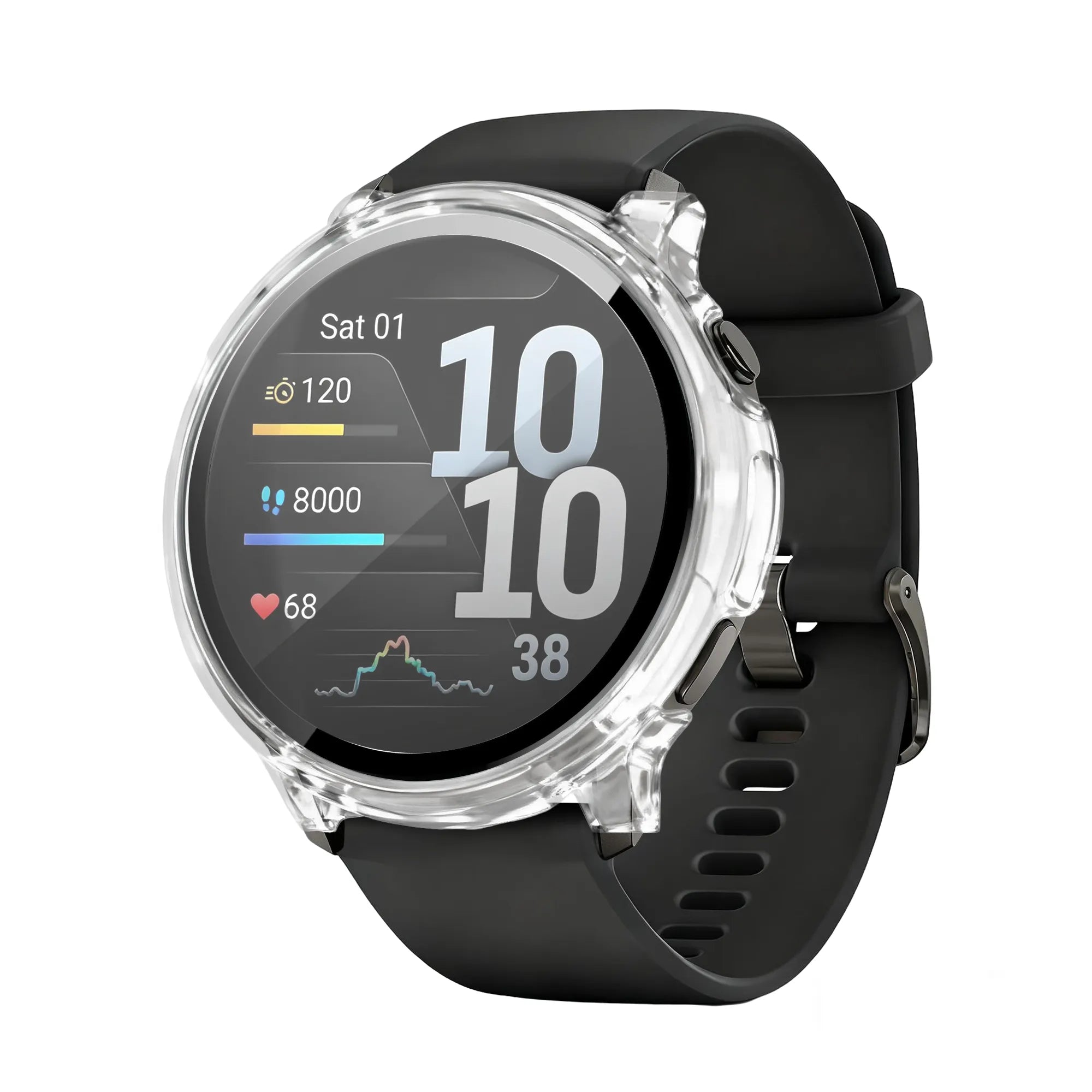 Bandz Protecteur Pc avec verre Garmin Venu 4 - 45mm (transparent)