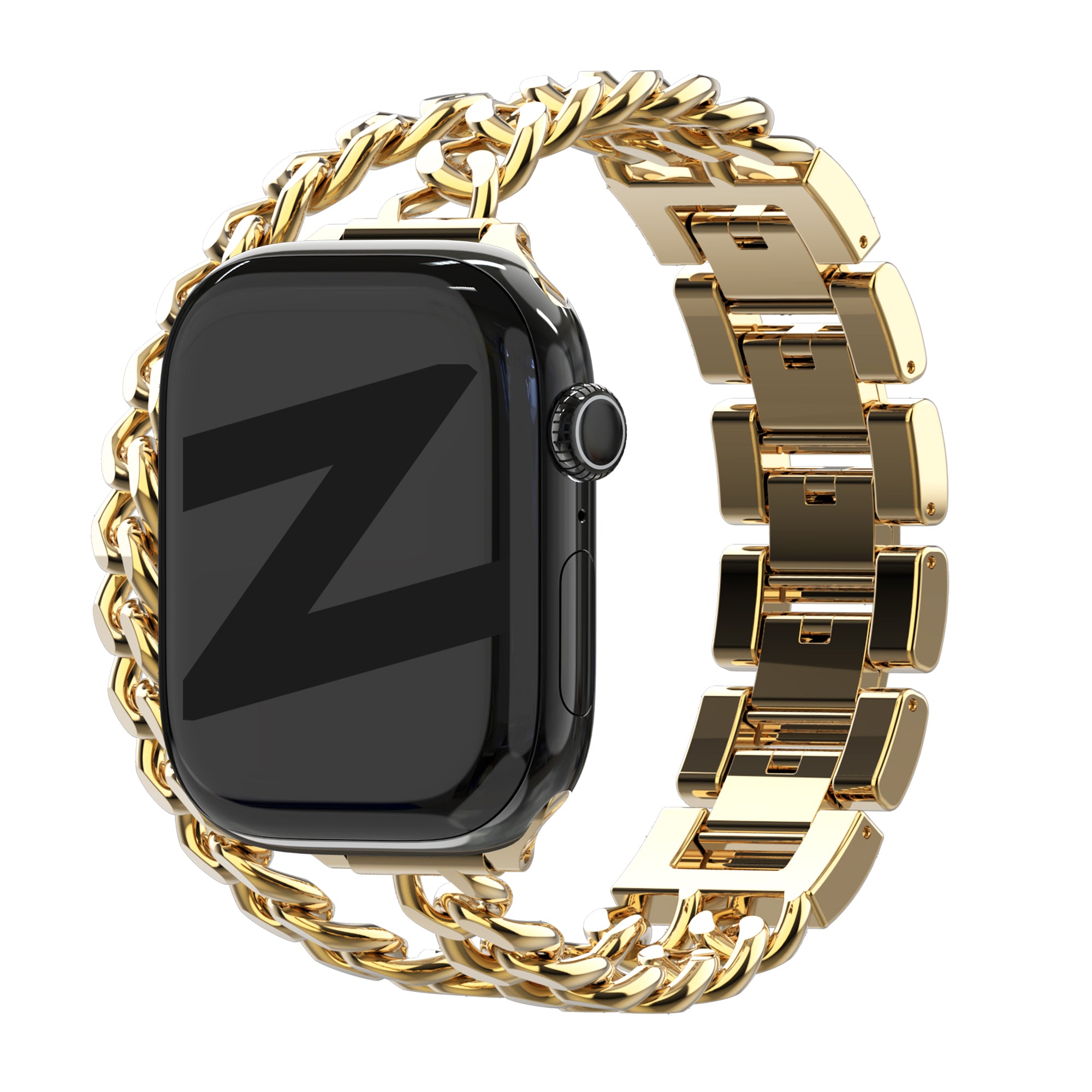 Bandz Apple Watch Steel Strap 'Double Tour' (Gold)