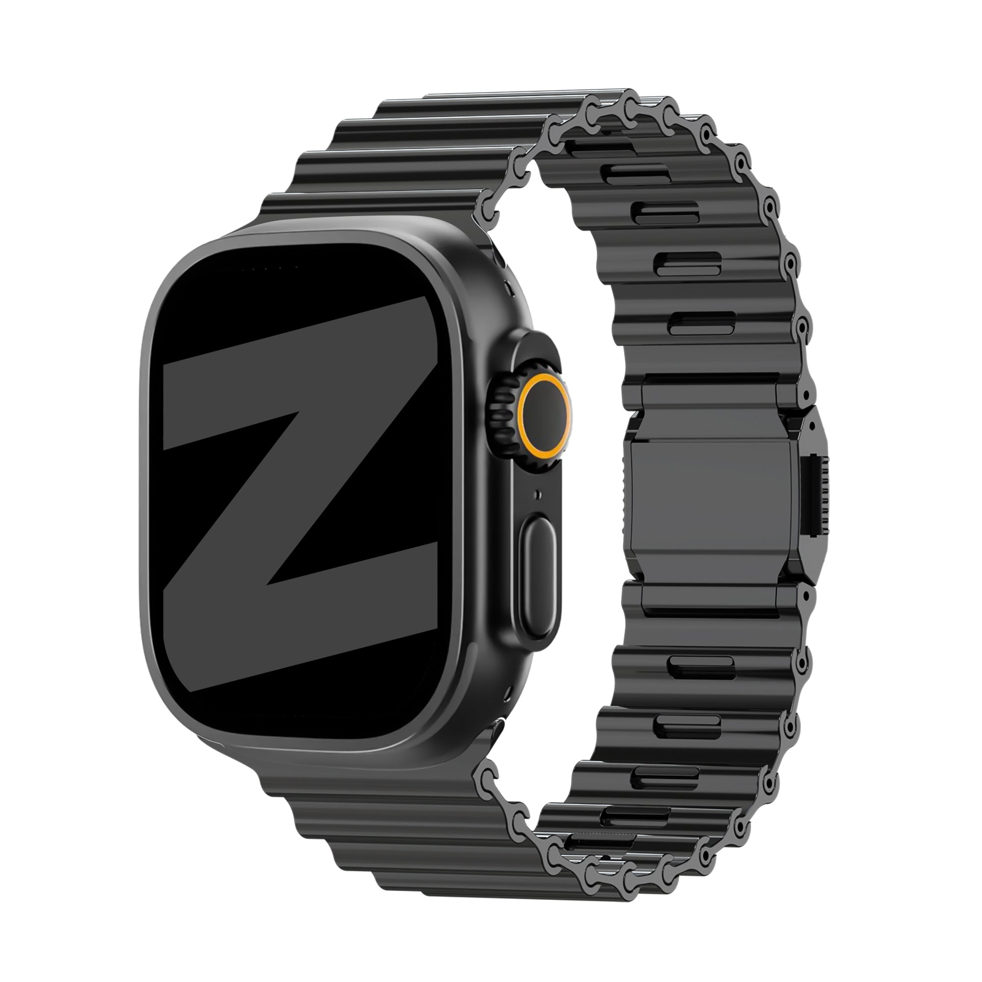 Bandz Bracelet acier 'Ocean' Apple Watch Ultra (noir)