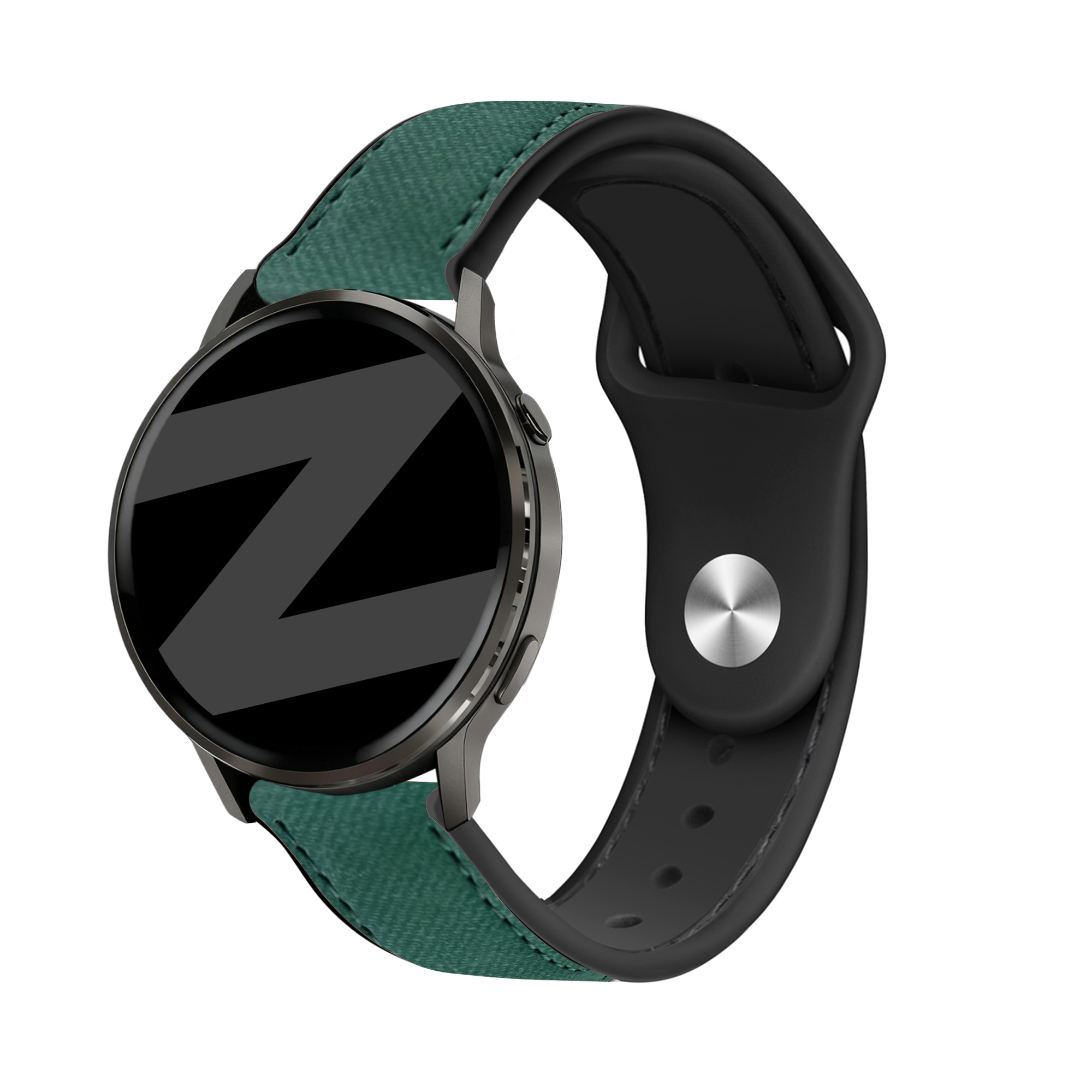 Bandz Bracelet cuir 'Hybride' Garmin Bounce 2 (vert)
