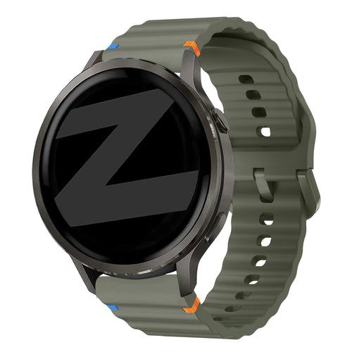 Bandz Garmin Forerunner 245 Silicone Strap 'Wave' (Army Green)