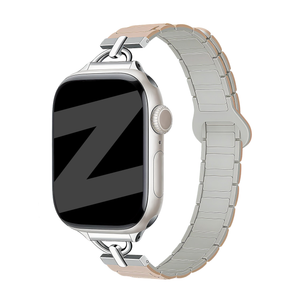 Bandz Bracelet silicone magnétique 'fine' Apple Watch (beige)