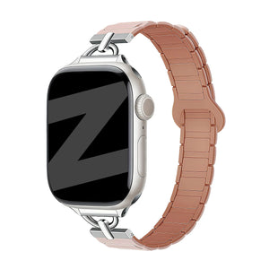 Bandz Bracelet silicone magnétique 'fine' Apple Watch (rose)