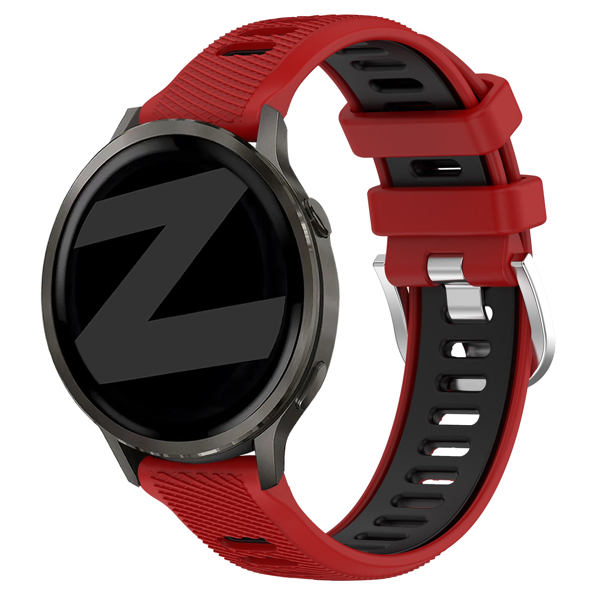 Bandz Bracelet sport avec boucle Garmin Forerunner 265s (rouge/noir)