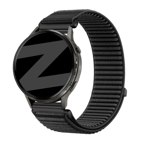 Bandz Bracelet nylon ondulé Garmin Forerunner 570 - 47mm (noir)