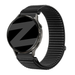Bandz Bracelet nylon ondulé Garmin Vivoactive 4 (noir)