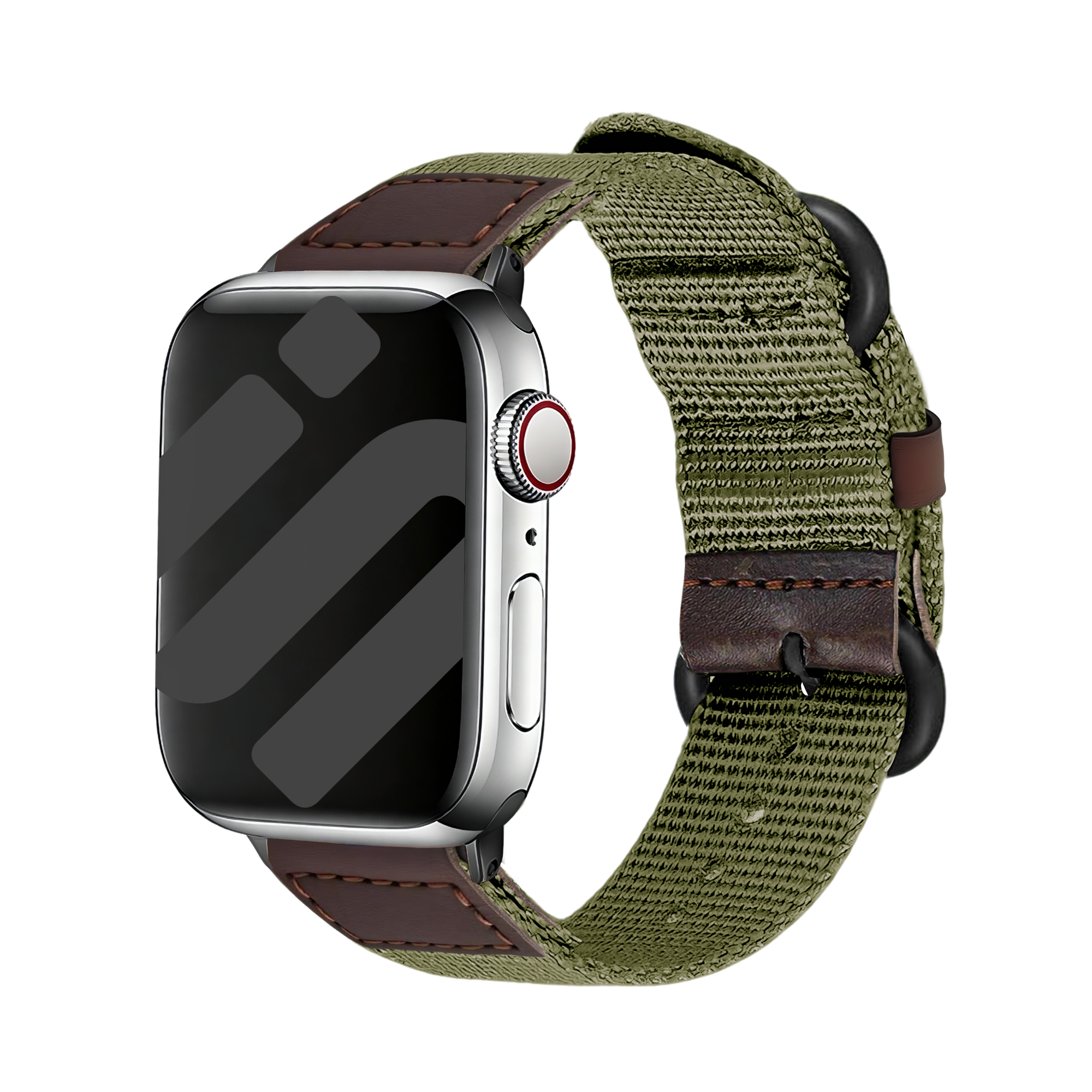 Bracelet lona Apple Watch (vert militaire)