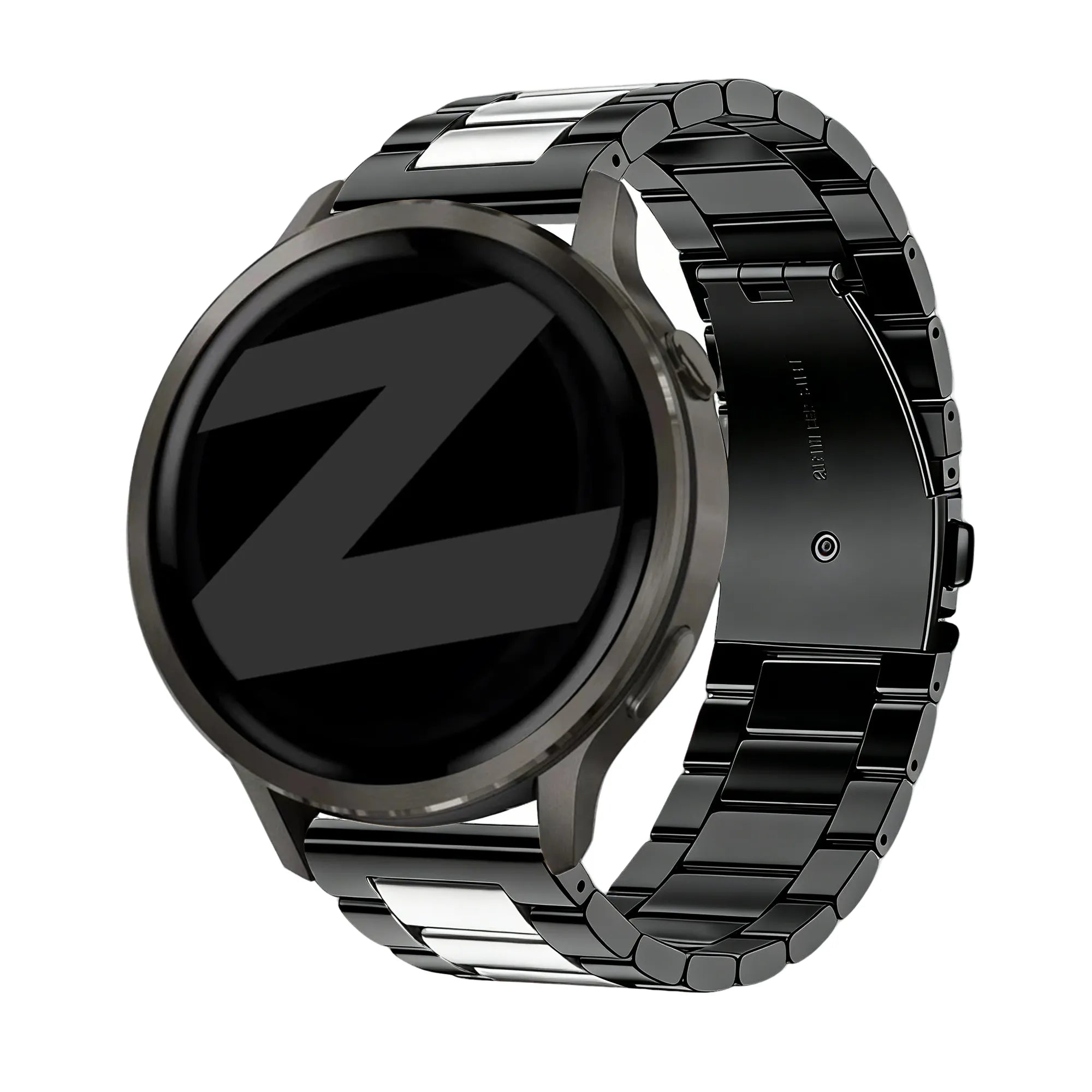 Bandz Bracelet acier 'Classic' Garmin Forerunner 170 (noir/argent)