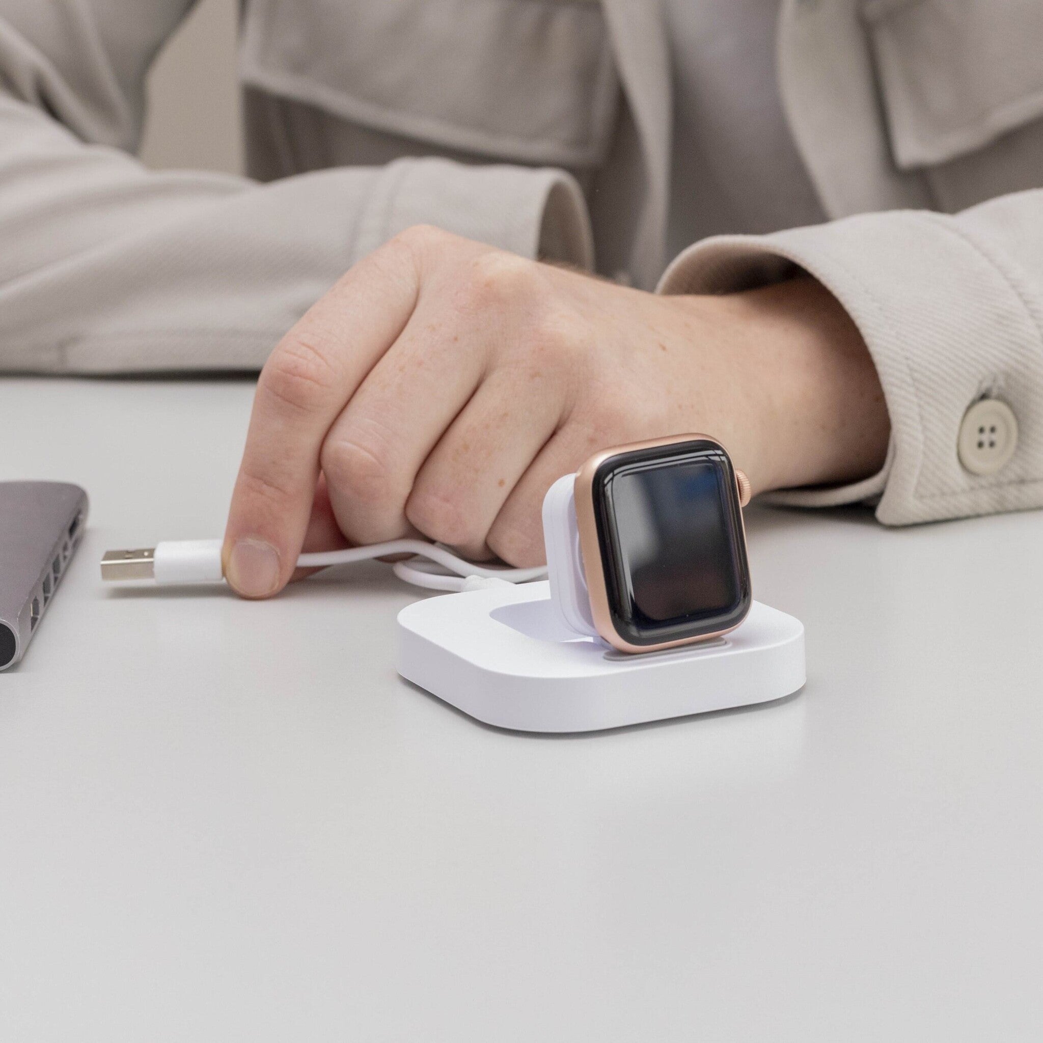 Mini Chargeur Apple Watch Portable (blanc)