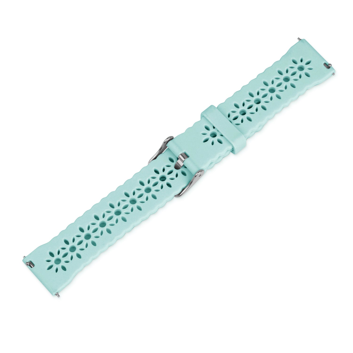 Withings ScanWatch Nova Patterned Silicone Strap (Blue Sea Green)