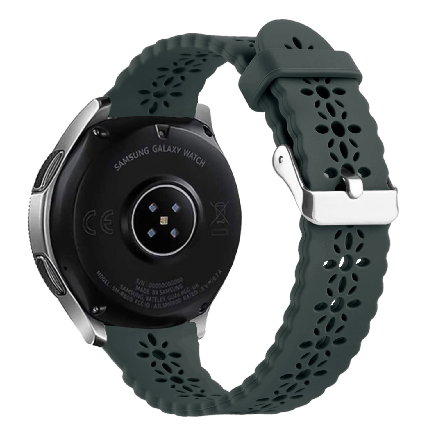Bracelet de silicone avec relief Amazfit Active (vert sapin)
