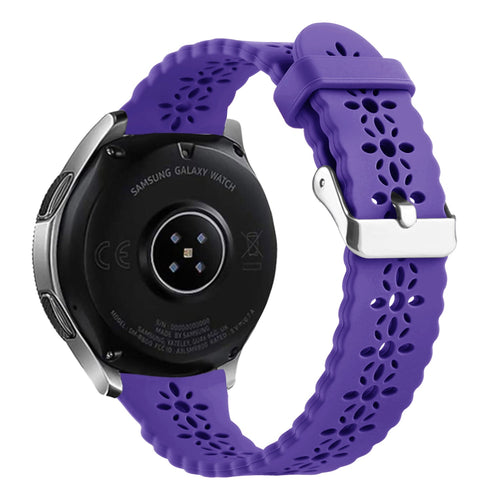 Amazfit Bip 3 (Pro) Patterned Silicone Strap (Dark Purple)